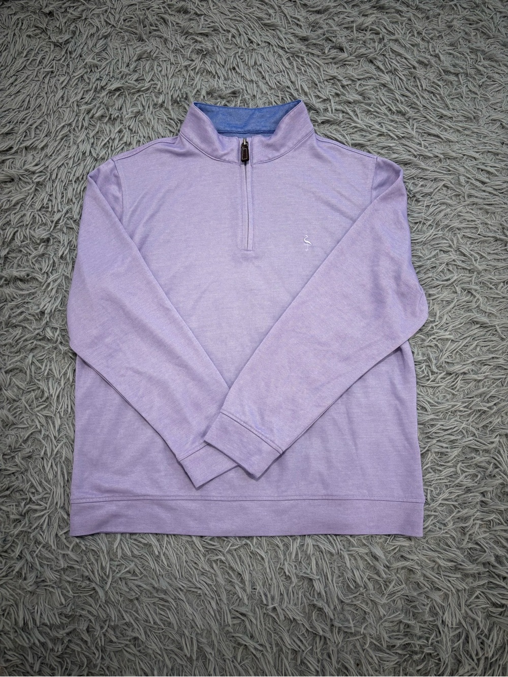 TailorByrd Men's Medium 1/4 Zip Pullover Lilac Purple Golf Preppy Performance
